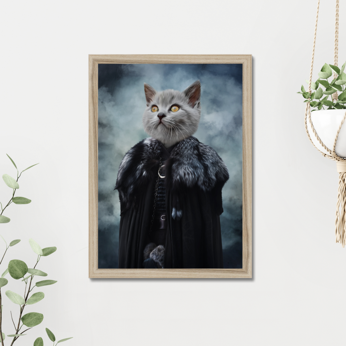 Queen Of The North (GOT Inspired): Custom Pet Portrait - Paw & Glory, paw and glory, admiral dog portrait, animal portrait pictures, pet portraits usa, pictures for pets, cat picture painting, aristocratic dog portraits, pet portraits