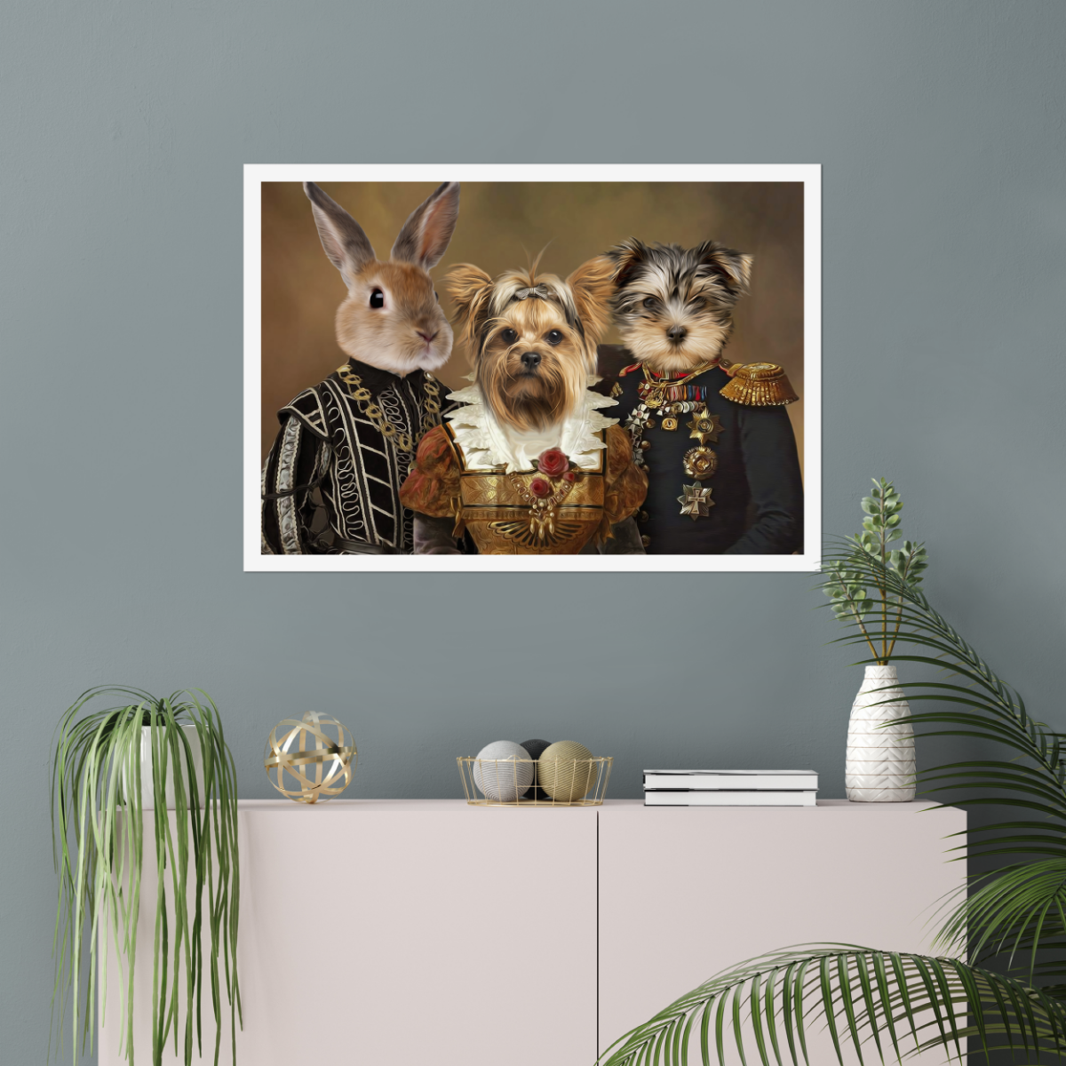 The Nobles: Custom Pet Poster - Paw & Glory - #pet portraits# - #dog portraits# - #pet portraits uk#Paw & Glory, paw and glory, pet portraits in oils, personalized pet and owner canvas, hogwarts dog houses, my pet painting, painting pets, aristocrat dog painting, pet portrait