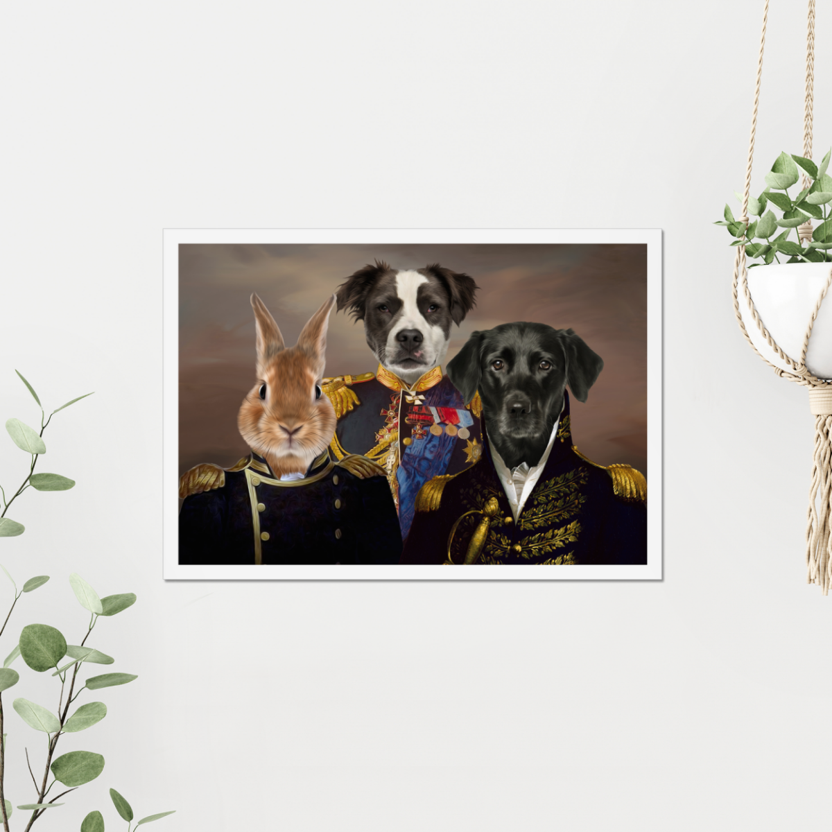 The Brigade: Custom Pet Poster - Paw & Glory - #pet portraits# - #dog portraits# - #pet portraits uk#Paw & Glory, paw and glory, couple and dog portrait portrait my pet peekaboo pet portrait turn your cat into a painting medieval dog painting, renaissance dog, pet portrait