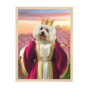 Queen Anne: Custom Pet Portrait - Paw & Glory, pawandglory, the general portrait, digital pet paintings, dog and couple portrait, pet portrait admiral, dog canvas art, funny dog paintings, pet portrait