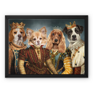 Royal Pops & Princesses: Custom 4 Pet Canvas - Paw & Glory - #pet portraits# - #dog portraits# - #pet portraits uk#pawandglory, pet art canvas,custom pet canvas prints, pet on canvas, the pet on canvas reviews, pet canvas art, personalised dog canvas uk