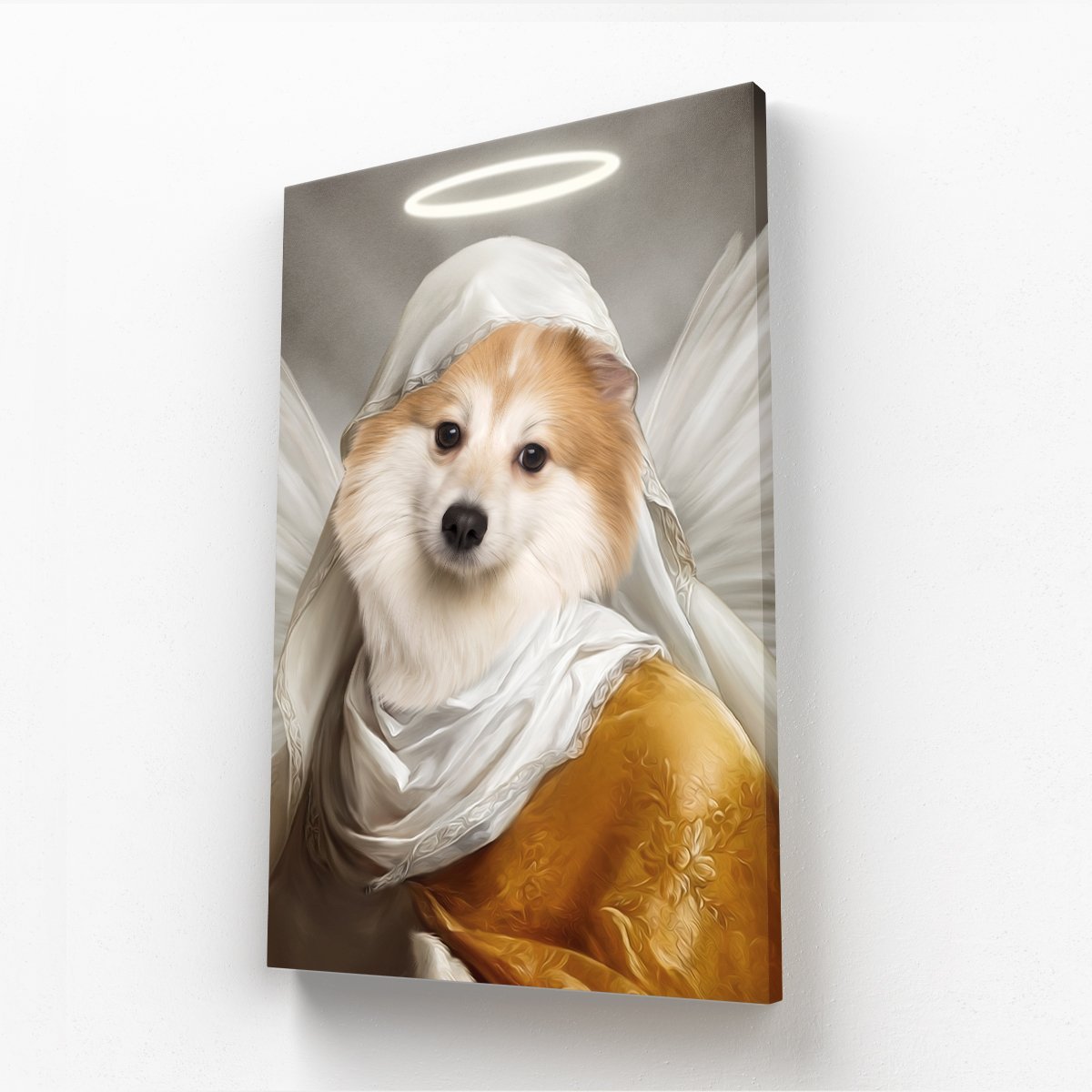 The Angel: Custom Pet Canvas - Paw & Glory - #pet portraits# - #dog portraits# - #pet portraits uk#paw and glory, pet portraits canvas,dog art canvas, dog canvas print, dog canvas painting, pet canvas portrait, pet canvas uk