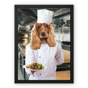 The Chef: Custom Pet Canvas - Paw & Glory - #pet portraits# - #dog portraits# - #pet portraits uk#paw & glory, custom pet portrait canvas,personalised dog canvas, personalised dog canvas uk, canvas dog carrier, pet canvas print, custom pet canvas uk