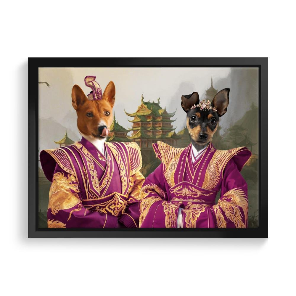The Chinese Rulers: Custom Pet Canvas - Paw & Glory - #pet portraits# - #dog portraits# - #pet portraits uk#paw & glory, pet portraits canvas,custom dog canvas art, pet art canvas, pets painted on canvas, dog canvas wall art, personalised dog canvas