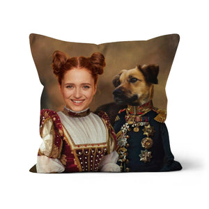 The Classy Pair: Custom Pet Throw Pillow - Paw & Glory - #pet portraits# - #dog portraits# - #pet portraits uk#paw & glory, custom pet portrait pillow,pet custom pillow, pillows of your dog, custom pillow of pet, dog on pillow, dog photo on pillow