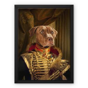 The Colonel: Custom Pet Canvas - Paw & Glory - #pet portraits# - #dog portraits# - #pet portraits uk#paw and glory, custom pet portrait canvas,dog canvas personalized, dog canvas bag, canvas of your pet, pet canvas art, custom pet canvas portraits