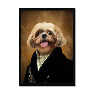 The Earl: Custom Framed Pet Portrait - Paw & Glory, paw and glory, animal portrait pictures, best dog paintings, drawing dog portraits, painting of your dog, pet portraits usa, custom pet paintings, pet portraits