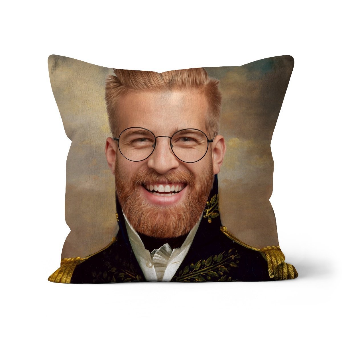 The General: Custom Male Throw Pillow - Paw & Glory - #pet portraits# - #dog portraits# - #pet portraits uk#paw and glory, pet portraits cushion,pillows of your dog, pillow with pet picture, print pet on pillow, pet face pillow, pup pillows