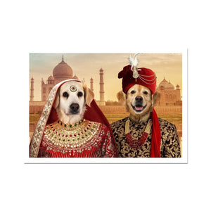 The Indian Royals: Custom 2 Pet Portrait - Paw & Glory, paw and glory, dog pawtraits noble portrait, custom pet canvas, harry potter dog portrait, yorkshire pet portraits, posh pet portraits, pet portraits