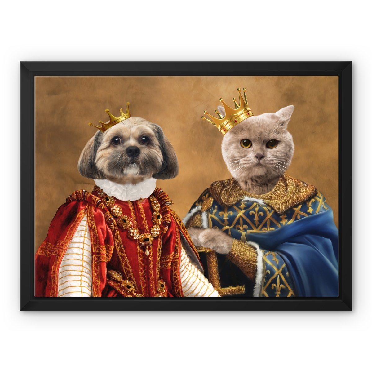 The King & Queen: Custom Pet Canvas - Paw & Glory - #pet portraits# - #dog portraits# - #pet portraits uk#paw & glory, pet portraits canvas,dog canvas art, dog prints on canvas, pet canvas portraits, canvas dog painting, pet canvas art