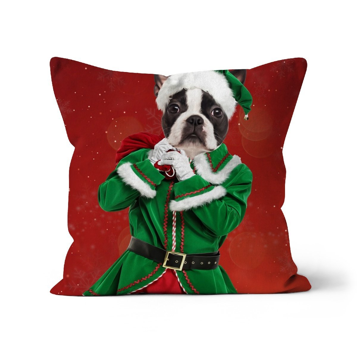 The Male Elf: Custom Pet Cushion - Paw & Glory - #pet portraits# - #dog portraits# - #pet portraits uk#paw and glory, custom pet portrait cushion,dog pillow custom, custom pet pillows, pup pillows, pillow with dogs face, dog pillow cases