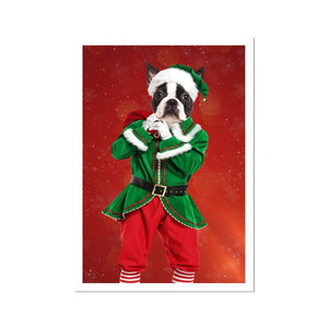 The Male Elf: Custom Pet Portrait - Paw & Glory, paw and glory, dog in uniform portrait, dog gift card, cat royal portrait, Westandwillow, renaissance animal portraits, dog military painting, pet portrait