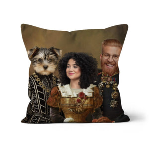 The Nobles: Custom Pet & Owner Throw Pillow - Paw & Glory - #pet portraits# - #dog portraits# - #pet portraits uk#pawandglory, pet art pillow,pet face pillows, personalised pet pillows, pillows with dogs picture, custom pet pillows, pet print pillow