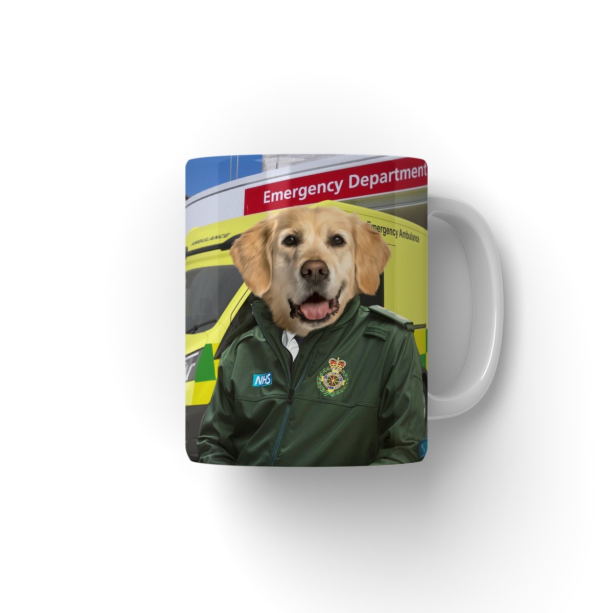 The Paramedic: Custom Pet Mug - Paw & Glory - #pet portraits# - #dog portraits# - #pet portraits uk#paw & glory, pet portraits Mug,dog face mug, coffee mug prints, personalised dog mug, coffee mug for her, your dog on a mug