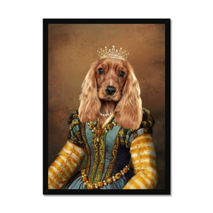 The Pearl Princess: Custom Framed Pet Portrait - Paw & Glory, pawandglory, custom dog painting, pet portrait singapore, pet portraits leeds, pet portrait admiral, the admiral dog portrait, for pet portraits, pet portrait