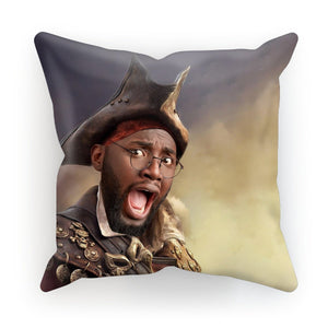 The Pirate: Custom Male Throw Pillow - Paw & Glory - #pet portraits# - #dog portraits# - #pet portraits uk#paw and glory, pet portraits cushion,pillows of your dog, dog on pillow, photo pet pillow, custom pillow of pet, dog personalized pillow