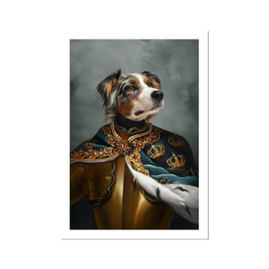 The Royal Knight: Custom Pet Portrait - Paw & Glory, paw and glory, personalized pet and owner canvas, dog portraits admiral, professional pet photos, custom dog painting, pet portrait admiral, best dog paintings, pet portraits