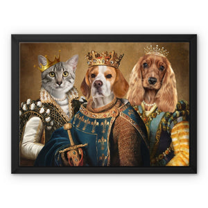 The Royals: Custom 3 Pet Canvas - Paw & Glory - #pet portraits# - #dog portraits# - #pet portraits uk#paw & glory, custom pet portrait canvas,canvas dog carrier, my pet canvas , pet custom canvas, pet on canvas uk, pet canvas portrait