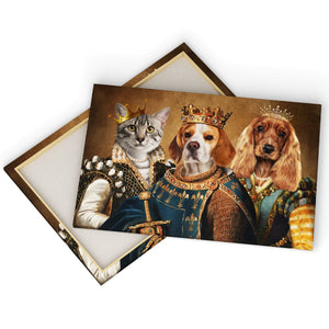 The Royals: Custom 3 Pet Canvas - Paw & Glory - #pet portraits# - #dog portraits# - #pet portraits uk#paw and glory, custom pet portrait canvas,pet on a canvas, personalized pet canvas art, dog photo on canvas, pet canvas print, pet photo canvas