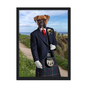 The Scottish Gent: Custom Pet Portrait - Paw & Glory, paw and glory, noble pets, pet renaissance portrait, framed pet portraits, pet face canvas, renaissance painting of dog, turn dog into portrait, pet portraits