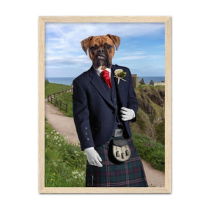 The Scottish Gent: Custom Pet Portrait - Paw & Glory, paw and glory, watercolor pet portrait, custom pet portrait painting, dog general painting, pet art portraits, portraits of my dog, custom animal, pet portrait