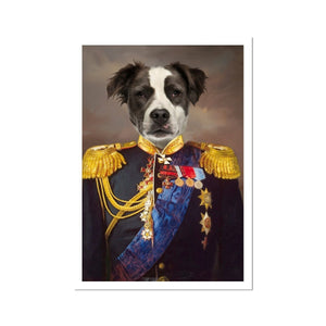 The Seasoned Sargent: Custom Pet Portrait - Paw & Glory, paw and glory, dog in suit portrait, pup portraits, pet portraits in costume, canvas print of my dog, get a painting of your dog, pet portraits in uniform, pet portrait