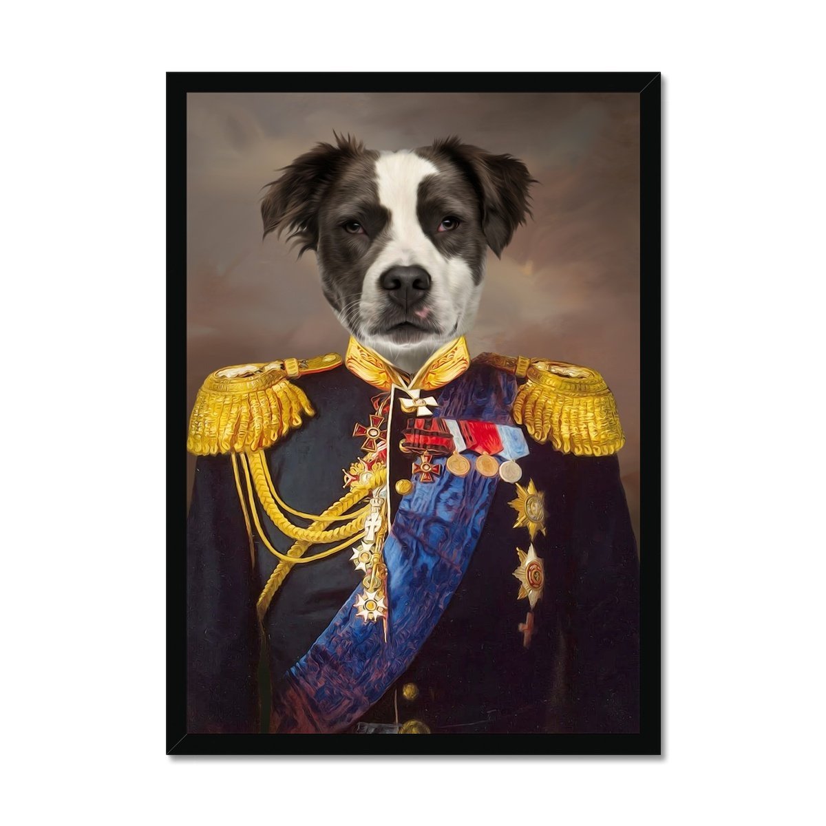 Paw & Glory, pawandglory, the general portrait, painting pets, custom dog painting, painting pets, for pet portraits, the admiral dog portrait, pet portraits