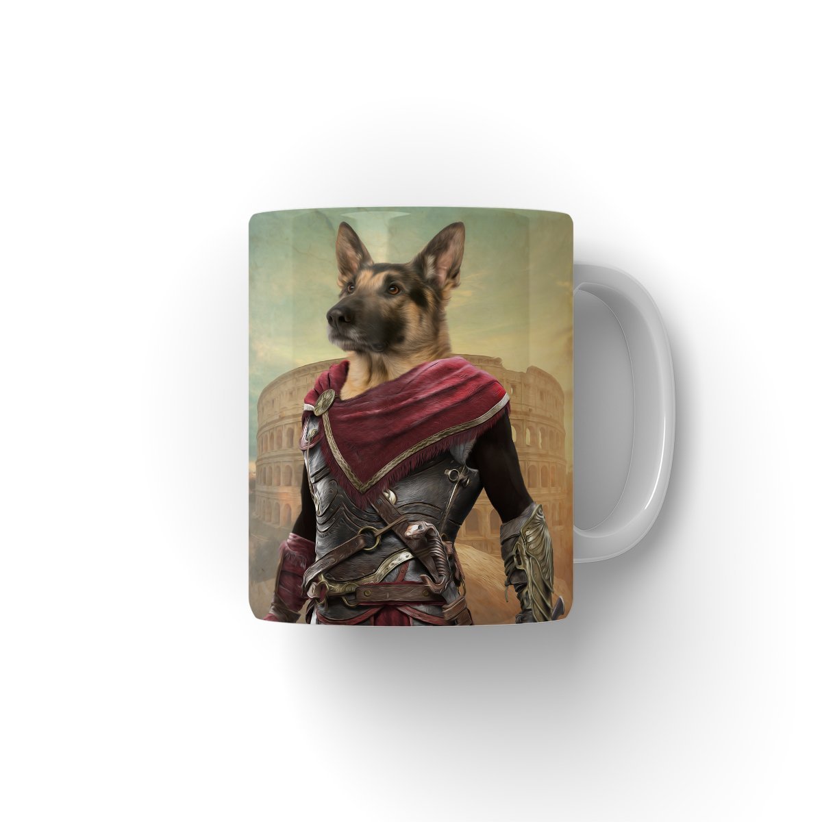 The Spartan: Custom Pet Mug - Paw & Glory - #pet portraits# - #dog portraits# - #pet portraits uk#paw and glory, custom pet portrait Mug,custom made mug, custom pet mugs, pet mug custom, pet on mug, pet mug
