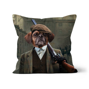 The Thug (Peaky Blinders Inspired): Custom Pet Cushion - Paw & Glory - #pet portraits# - #dog portraits# - #pet portraits uk#pawandglory, pet art pillow,dog pillow custom, custom pet pillows, pup pillows, pillow with dogs face, dog pillow cases