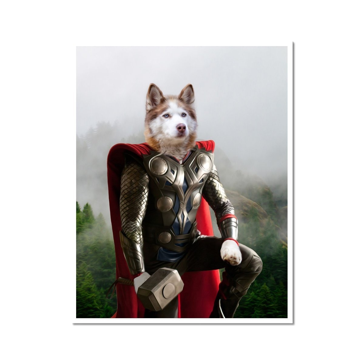 Thor: Custom Pet Poster - Paw & Glory - #pet portraits# - #dog portraits# - #pet portraits uk#Paw & Glory, pawandglory, pet portrait singapore, modern pet portraits, dog and couple portrait, drawing dog portraits, painting pets, drawing pictures of pets, pet portrait