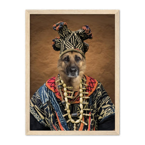 Zulu King: Custom Pet Portrait - Paw & Glory, paw and glory, small dog portrait, aristocratic dog portraits, dog portrait background colors, best dog artists, admiral dog portrait, dog portraits admiral, pet portrait