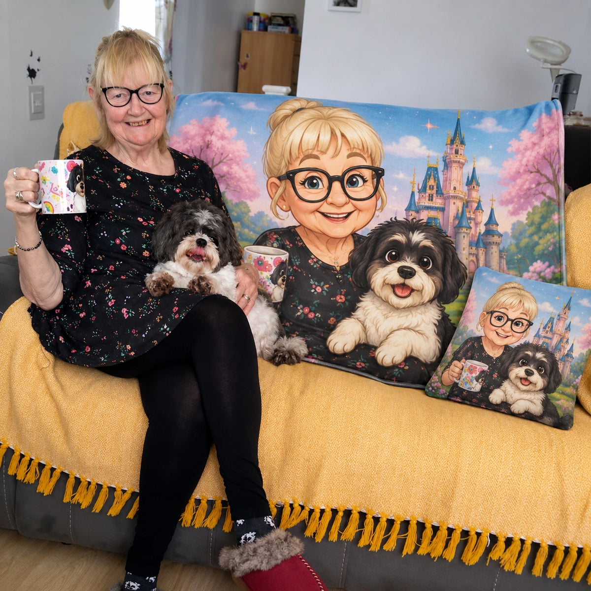 Pet portraits, dog portraits, custom pet portraits, cartoon pet portraits 