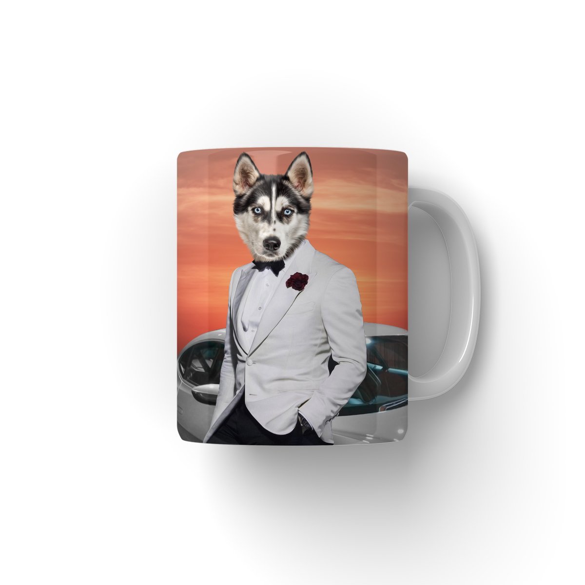 Pet Portraits | 007 (James Bond Inspired): Custom Pet Coffee Mug | Paw & Glory
