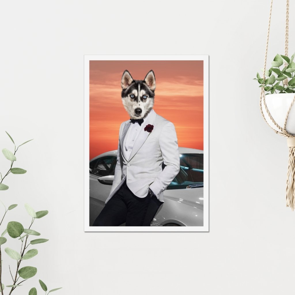 Pet Portraits | 007 (James Bond Inspired): Custom Pet Poster | Paw & Glory