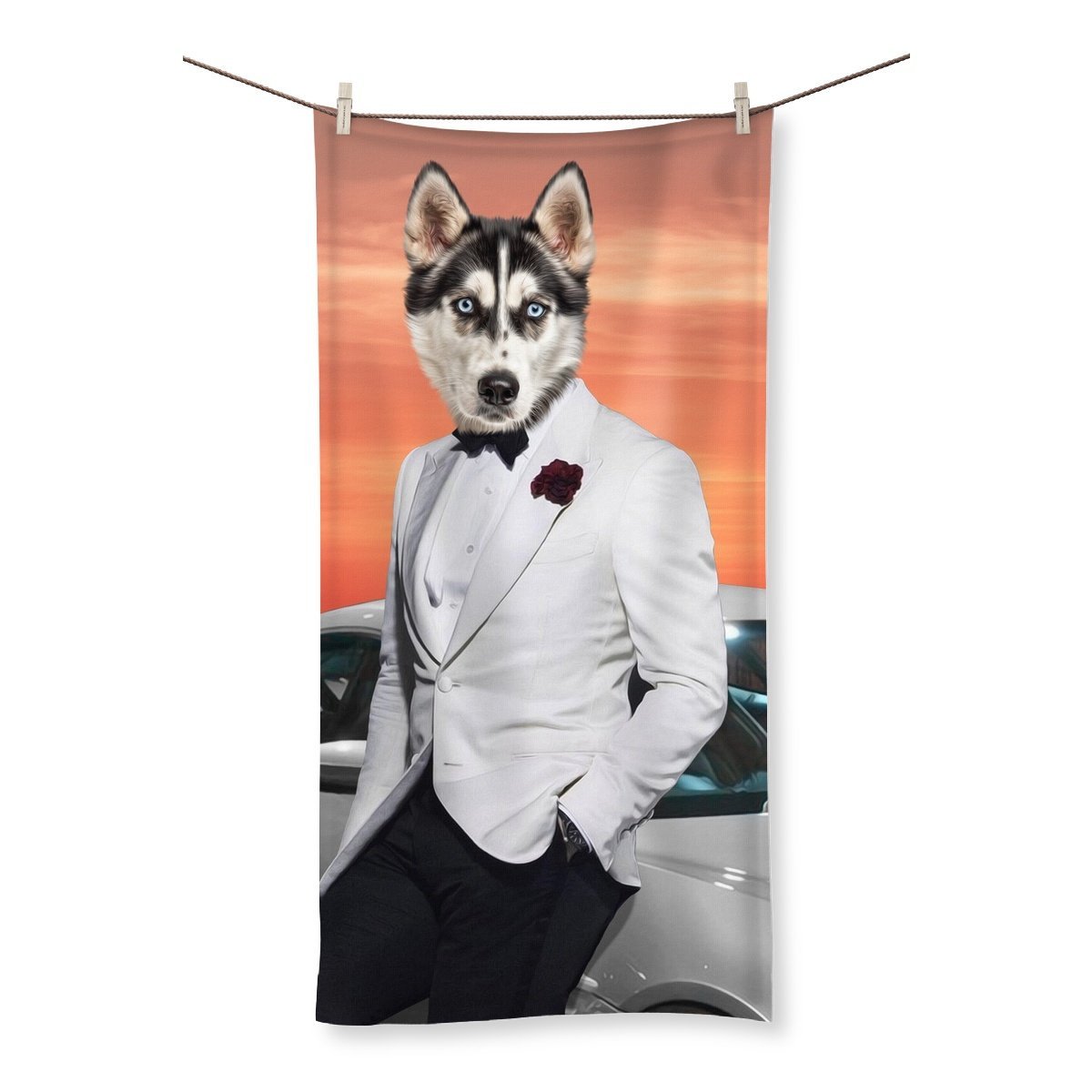 Pet Portraits | 007 (James Bond Inspired): Custom Pet Towel | Paw & Glory