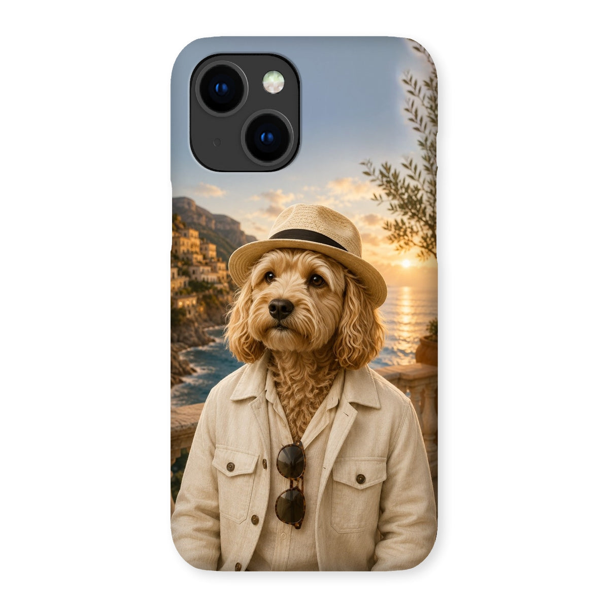Pet Portraits | Amalfi Honeymoon Gent: Custom Pet Phone Case | Paw & Glory
