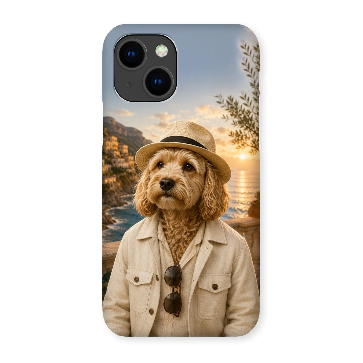 Pet Portraits | Amalfi Honeymoon Gent: Custom Pet Phone Case | Paw & Glory