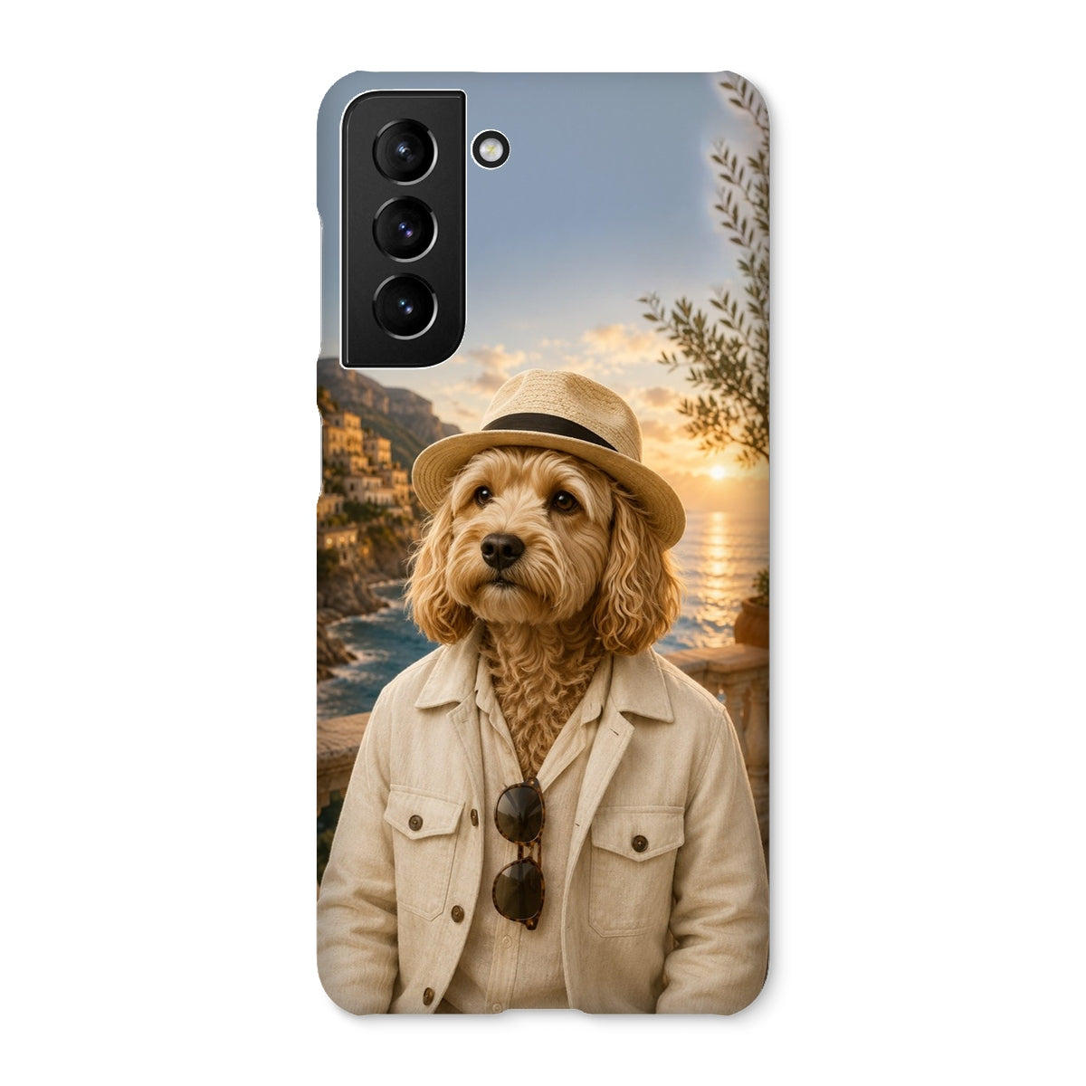 Pet Portraits | Amalfi Honeymoon Gent: Custom Pet Phone Case | Paw & Glory