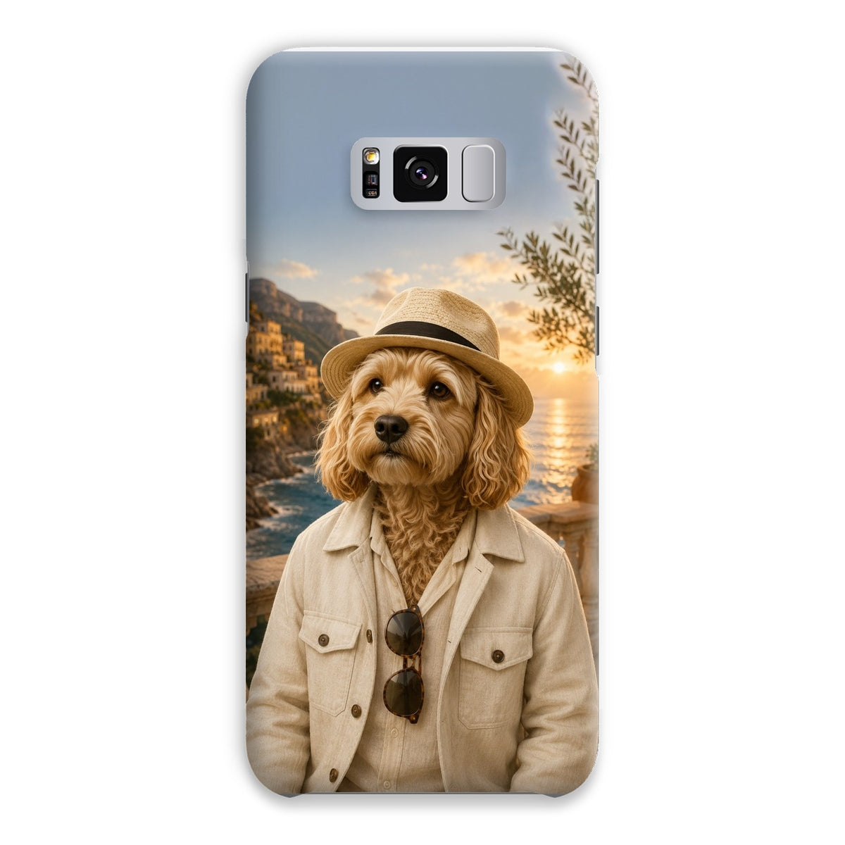 Pet Portraits | Amalfi Honeymoon Gent: Custom Pet Phone Case | Paw & Glory