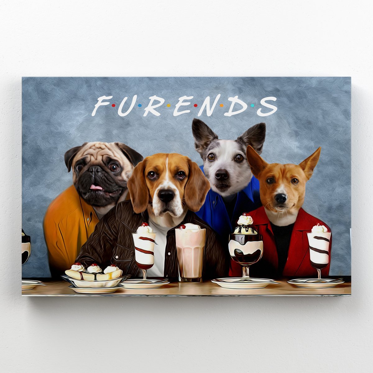 Pet Portraits | 4 Furends: Custom Pet Canvas | Paw & Glory