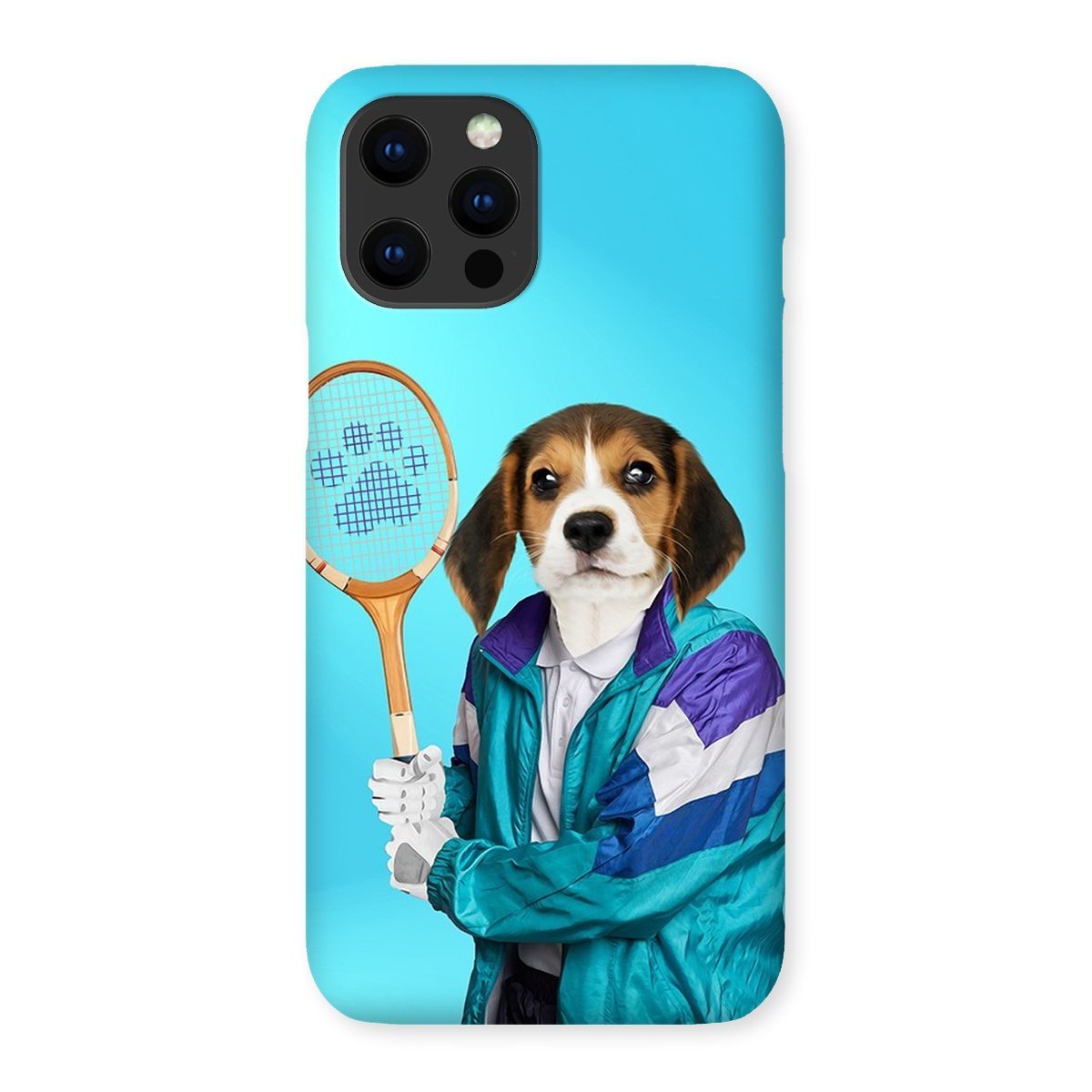 Pet Portraits | 80s Tennis Champ: Custom Pet Phone Case | Paw & Glory