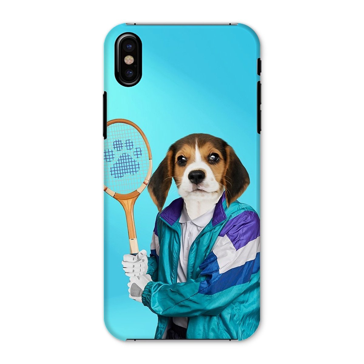 Pet Portraits | 80s Tennis Champ: Custom Pet Phone Case | Paw & Glory