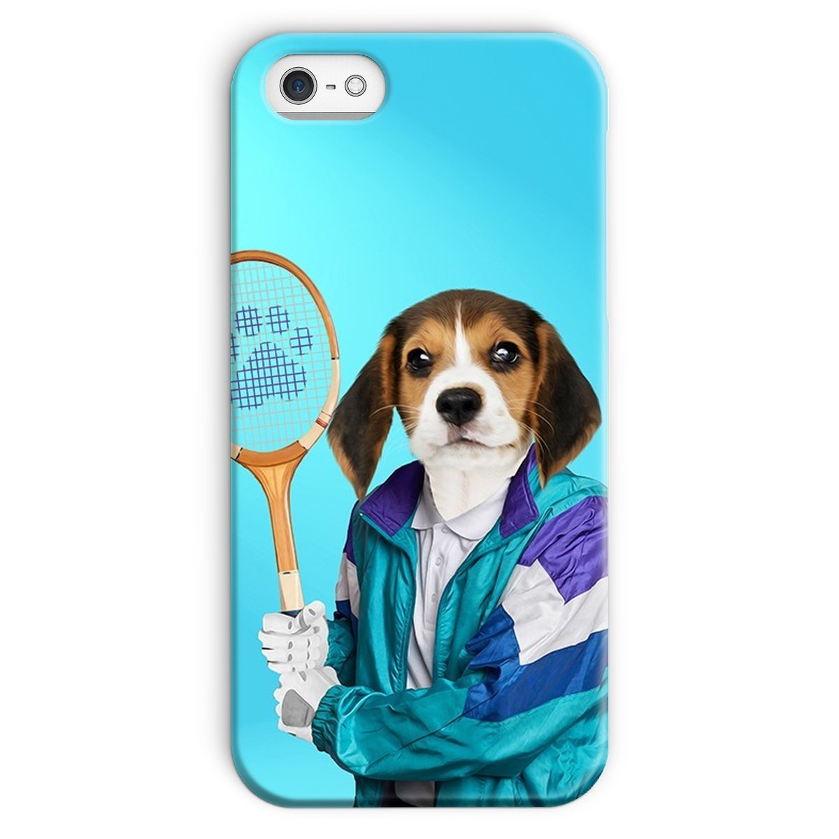 Pet Portraits | 80s Tennis Champ: Custom Pet Phone Case | Paw & Glory