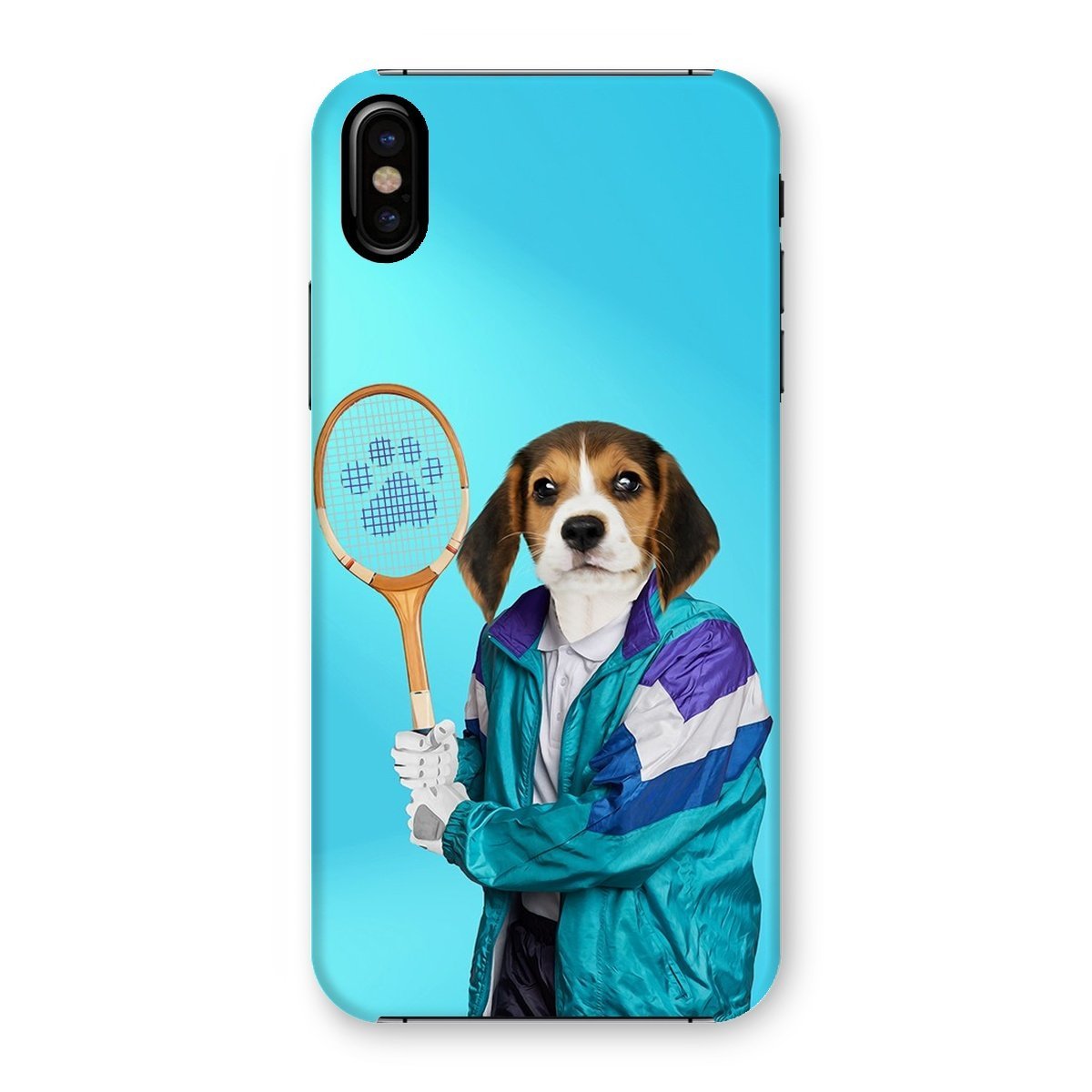 Pet Portraits | 80s Tennis Champ: Custom Pet Phone Case | Paw & Glory