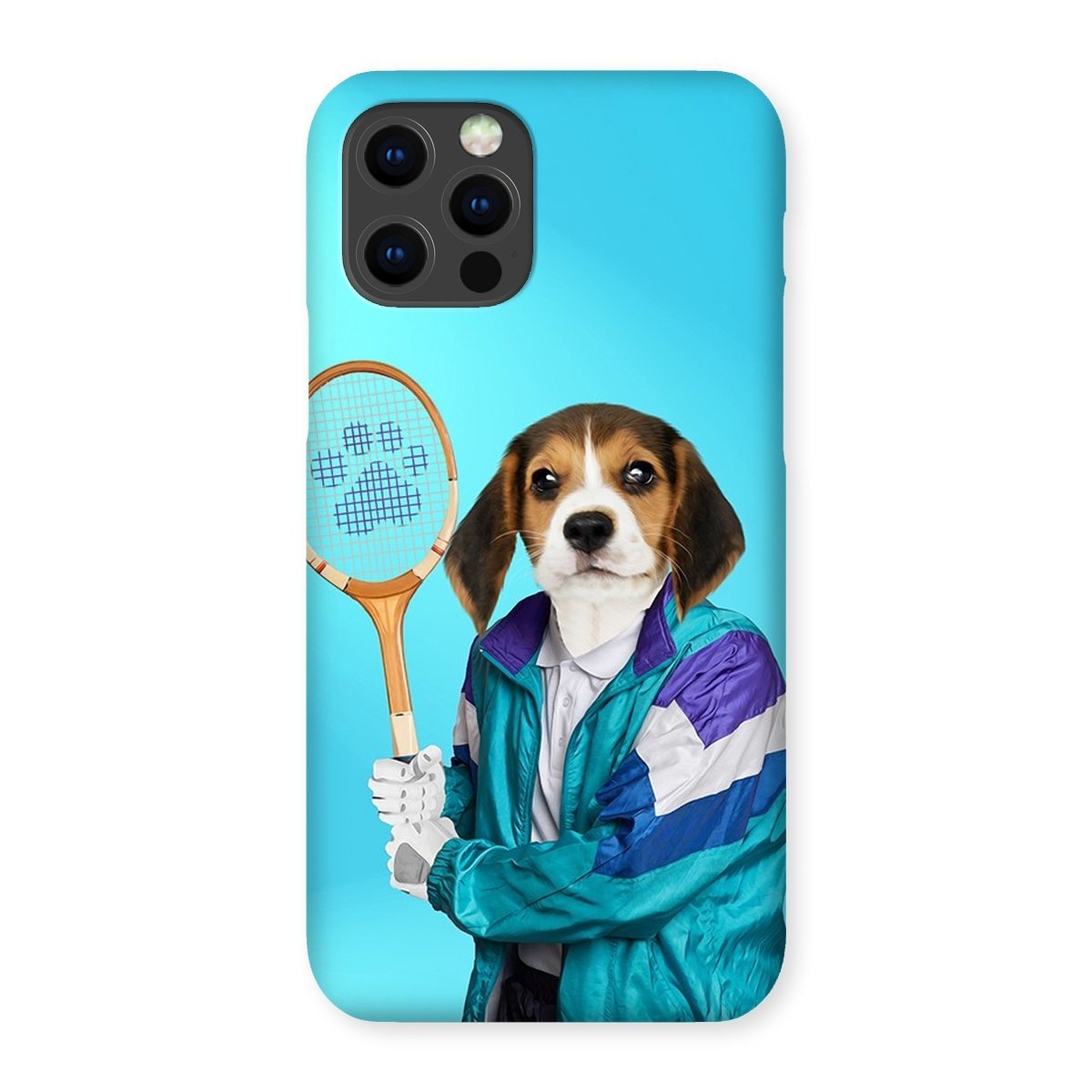Pet Portraits | 80s Tennis Champ: Custom Pet Phone Case | Paw & Glory