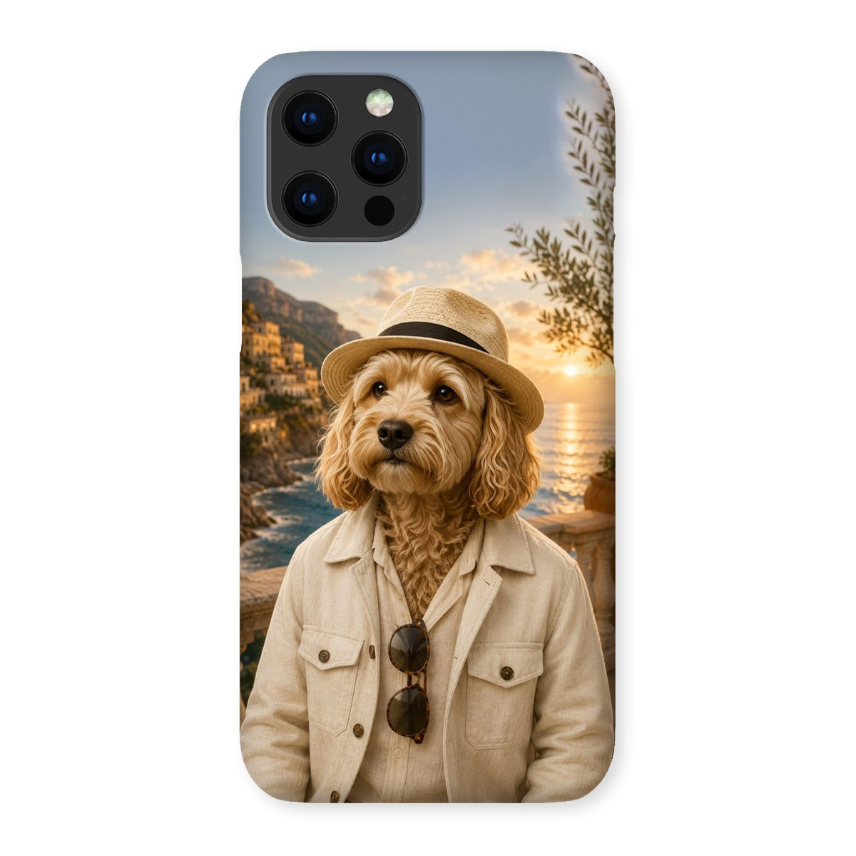 Pet Portraits | Amalfi Honeymoon Gent: Custom Pet Phone Case | Paw & Glory