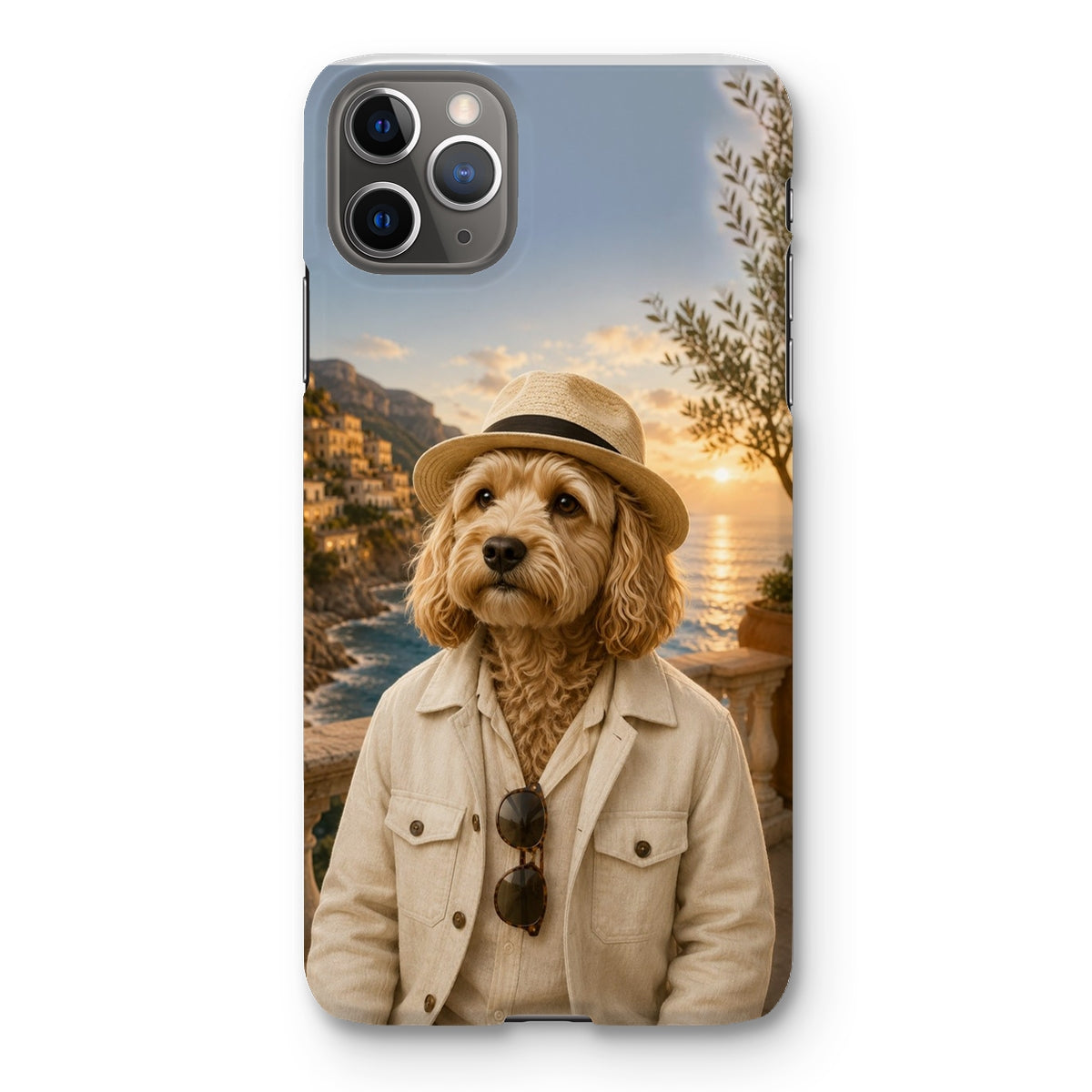 Pet Portraits | Amalfi Honeymoon Gent: Custom Pet Phone Case | Paw & Glory