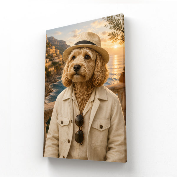 Amalfi Honeymoon Gent: Custom Pet Canvas personalised pet artwork