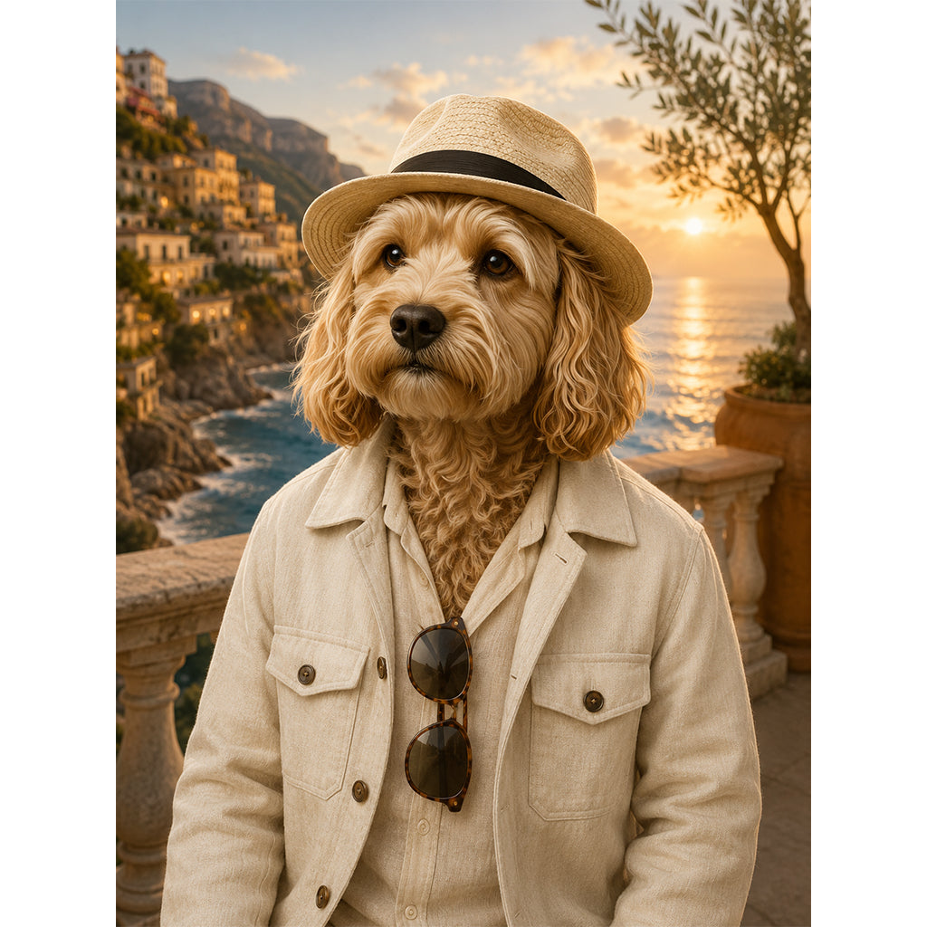 Amalfi Honeymoon Gent: Custom Digital Download Pet Portrait