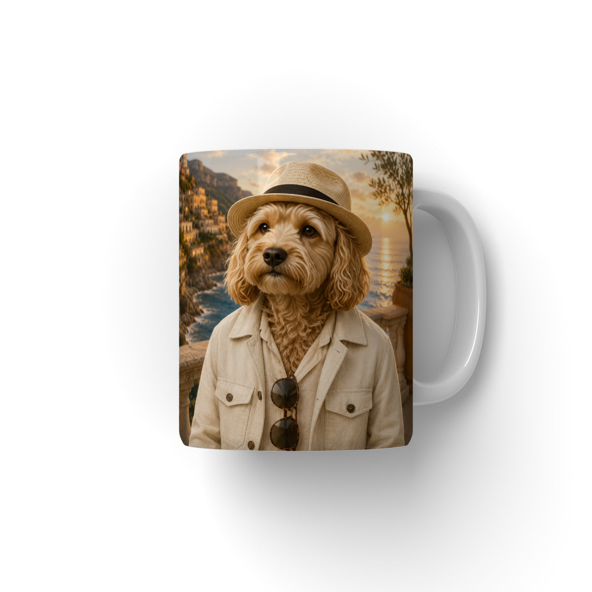 Amalfi Honeymoon Gent: Custom Pet Coffee Mug | Paw & Glory